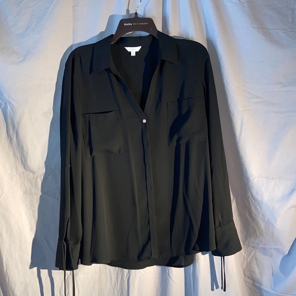 Women’s XL black button down blouse
